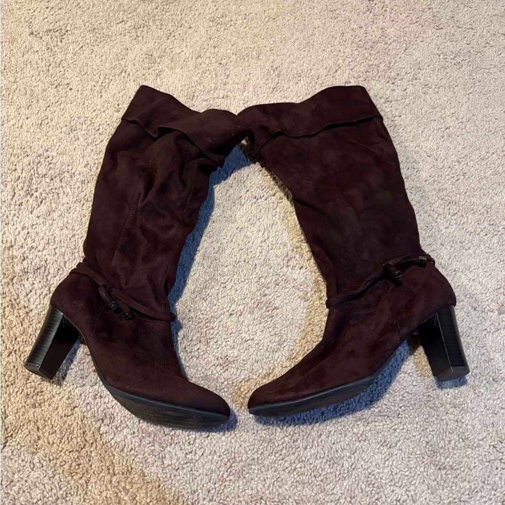 Faux suede Brown Knee-High Women's Boots